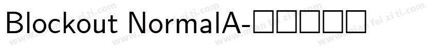 Blockout NormalA字体转换